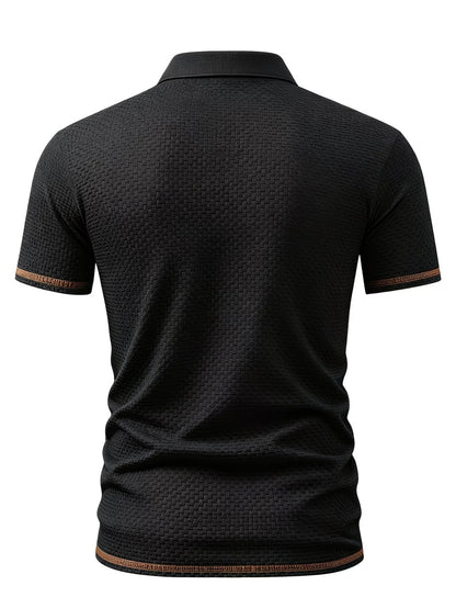 Youth Polo Shirt for Teens - Sporty Geometric Print, Summer Breathable