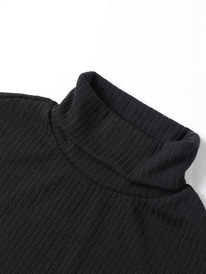 Men'S Long-Sleeve Sweatshirt for Autumn And, Featuring a High Collar, Knitted Design, Casual And Stylish for Outerwear