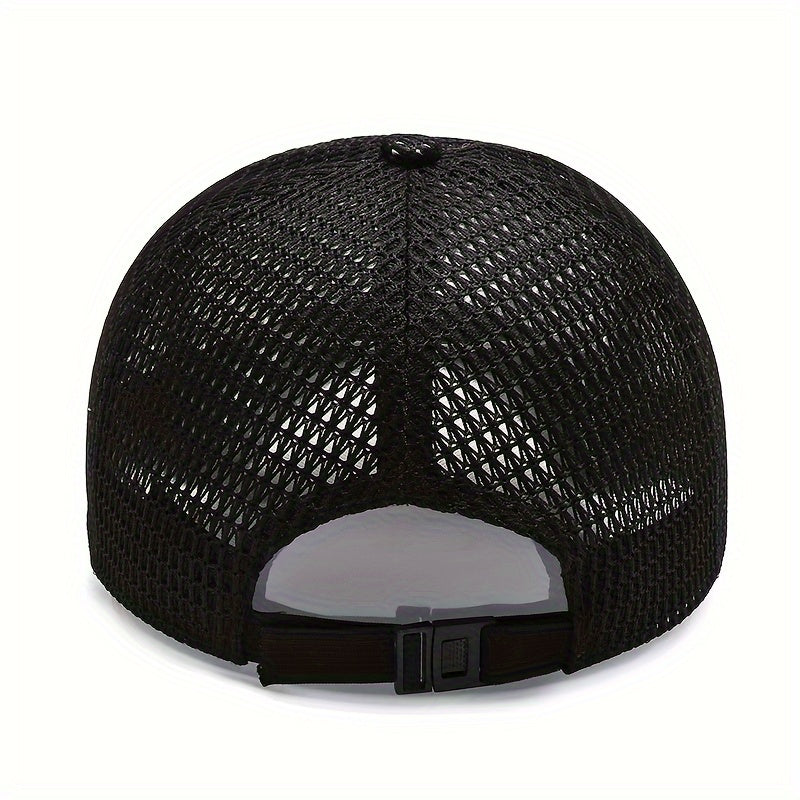 2pcs ediko Mesh Cap with Edge, Summer Mesh Baseball Cap for Men, Truck Driver Mesh Cap, Outdoor Sports Running
