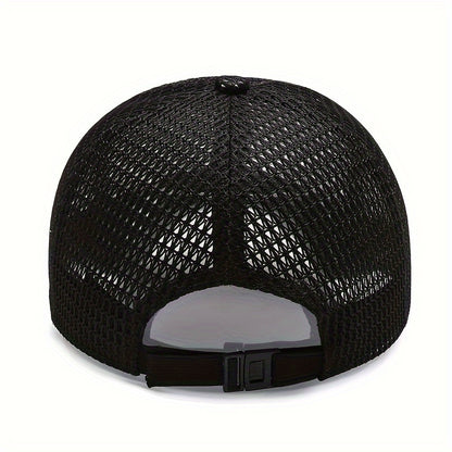 2pcs ediko Mesh Cap with Edge, Summer Mesh Baseball Cap for Men, Truck Driver Mesh Cap, Outdoor Sports Running