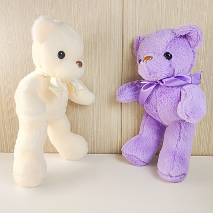 Pet Supplies Teddy Bear Style Design Pet Plush Dog Toy, Purple, Brown, Blue, White, Beige 5 Colors Available, Soft and Comfortable Plush Material, Filled Animal Plush Toys, Softly Filled Animals Hug Companion Toys, Suitable f