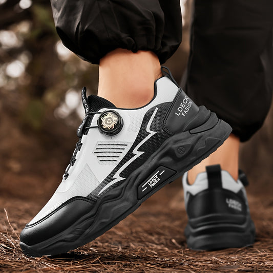 2025 Men'S Slip-Resistant Durable Fashionable Comfortable Height-Increasing Casual Skate Shoes, Low Top Round Toe Lace-Up with Fabric Inner  PVC Sole for All Seasons, Street Style Casual Footwear   Modern Look Sneakers   Dur