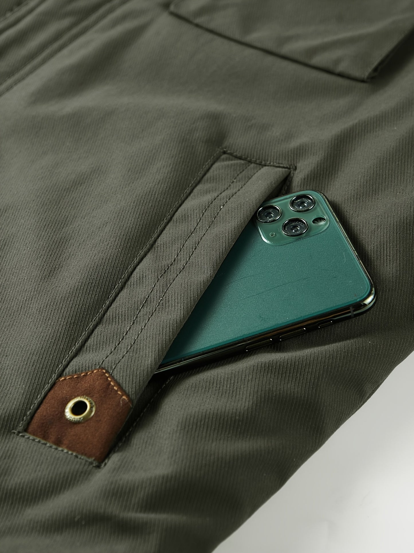 Men's High-End Fashion Casual Versatile Fleece-Lined Thickened Windproof Warm Hooded Winter Jacket