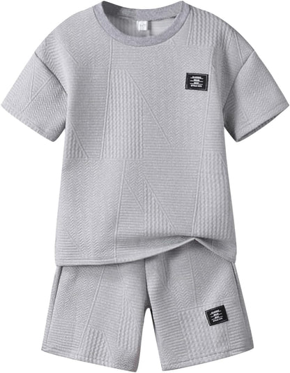 Boys Summer Short Sleeve Top & Shorts Set Casual Outfit