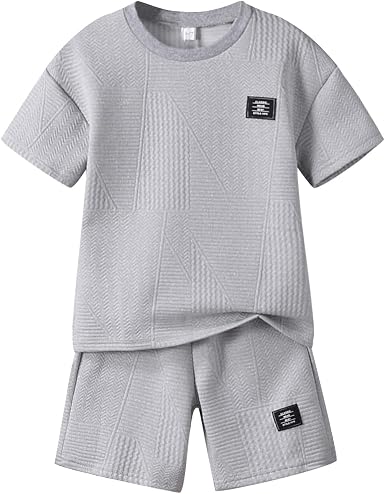 Boys Summer Short Sleeve Top & Shorts Set Casual Outfit