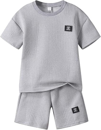Boys Summer Short Sleeve Top & Shorts Set Casual Outfit