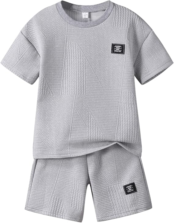 Boys Summer Short Sleeve Top & Shorts Set Casual Outfit