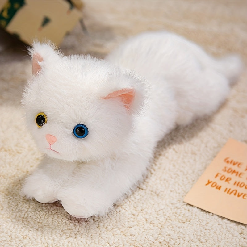 Premium Stuffed Animal Plush Toy Realistic Cat Plush Animals Cute Kitten Plushies Toy Gifts for Boys and Girls