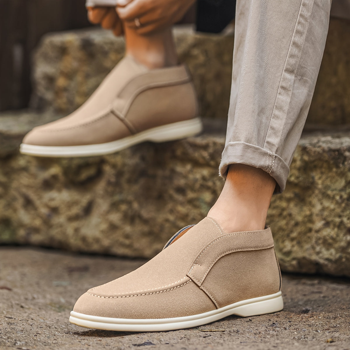 Men's Lightweight PU Loafers Casual Slip-On Moccasins
