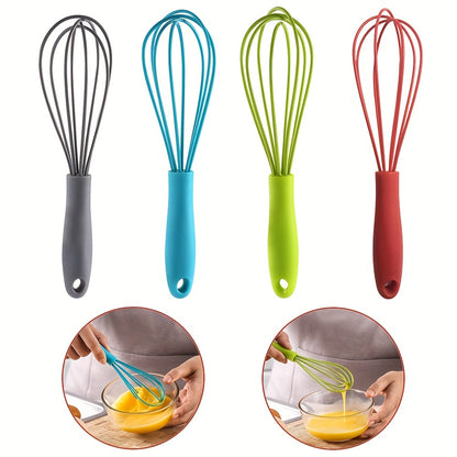 1pc/4pcs Silicone Mini Whisk - Perfect for Adults - Ideal for Blending, Whisking, Beating, And Stirring - Essential Baking Tool And Kitchen Gadget - Back to School Supply - for Baking Enthusiasts & St