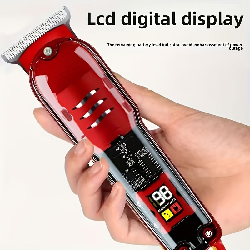 FEIYBA Professional Hair Clipper for Men and Women | Rechargeable Barber Grade Trimmer with Multiple Limit Combs, Ideal for Salon, Travel, Shaving, Haircutting, Trimming Body Hair, Oil Head Electric Thruster, Digital Display, - ayq