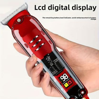 FEIYBA Professional Hair Clipper for Men and Women | Rechargeable Barber Grade Trimmer with Multiple Limit Combs, Ideal for Salon, Travel, Shaving, Haircutting, Trimming Body Hair, Oil Head Electric Thruster, Digital Display, - ayq