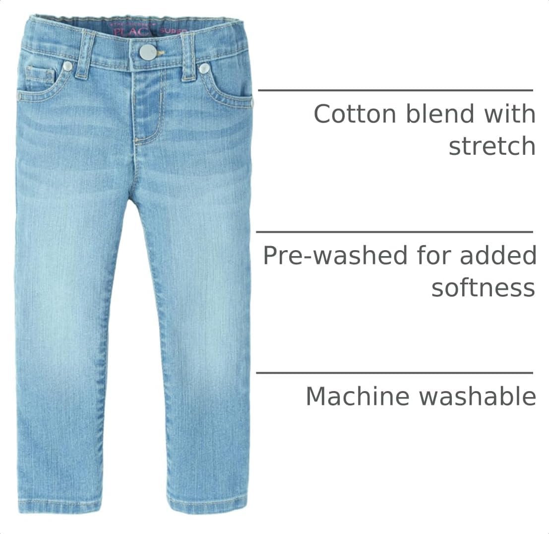 Girls Super Skinny Jeans in Victory Blue Wash, Size 4