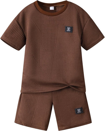 Boys Summer Short Sleeve Top & Shorts Set Ages 6-12