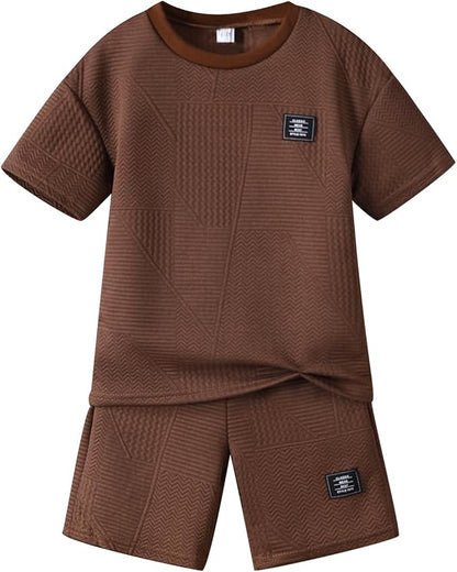 Boys Summer Short Sleeve Top & Shorts Set Ages 6-12