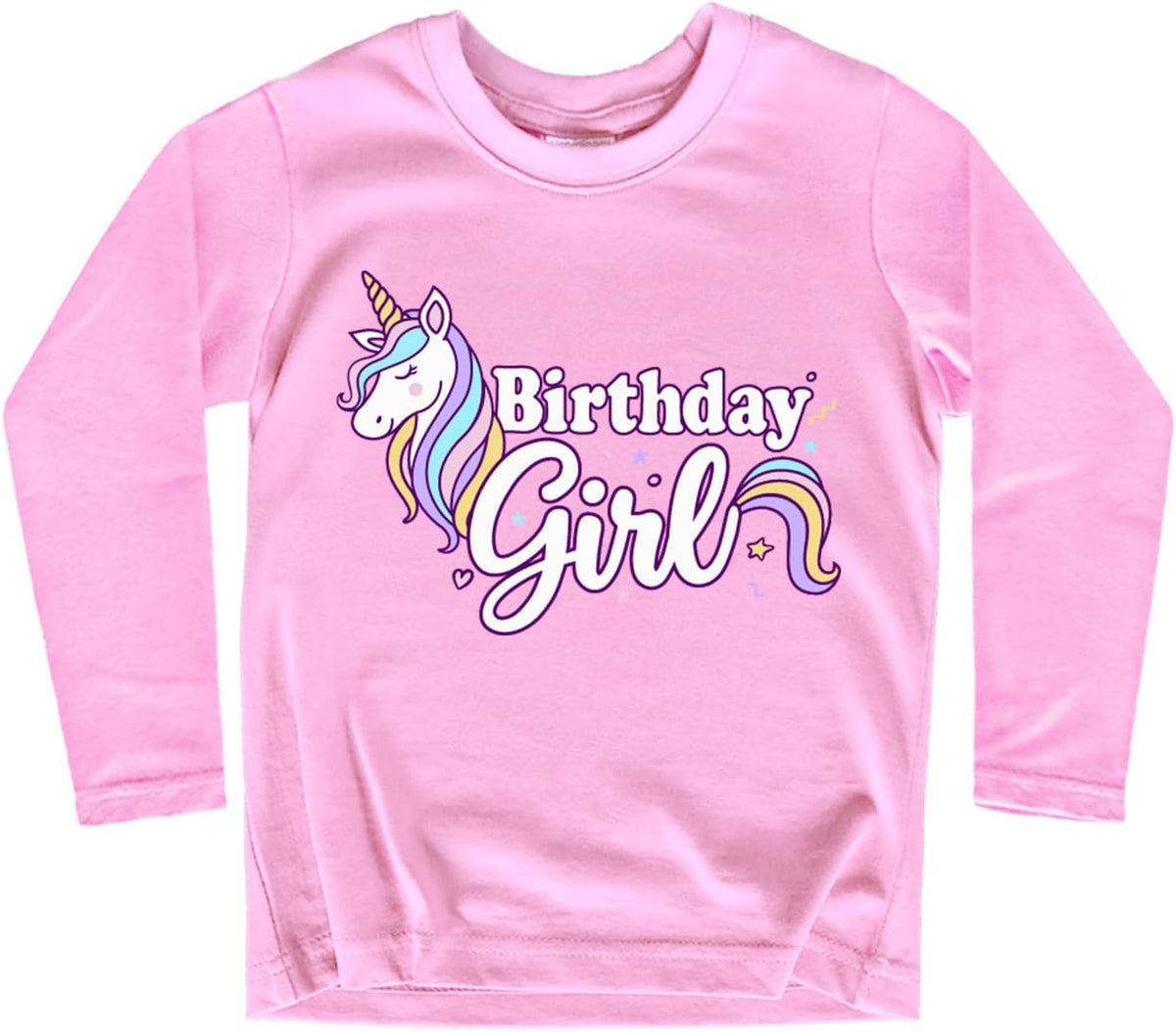 Girls Unicorn Birthday Shirt Toddler Party Tee 1-7 Years