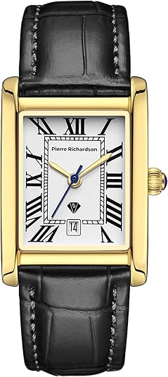 Men’s Luxury Stainless Steel Quartz Watch with Leather Strap