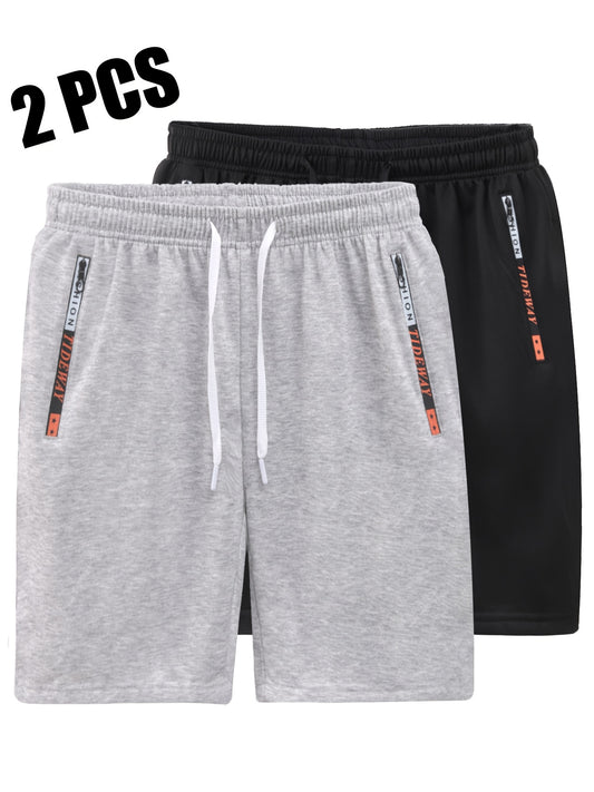 Men's Casual Outdoor Sports Shorts with Zippered Pockets