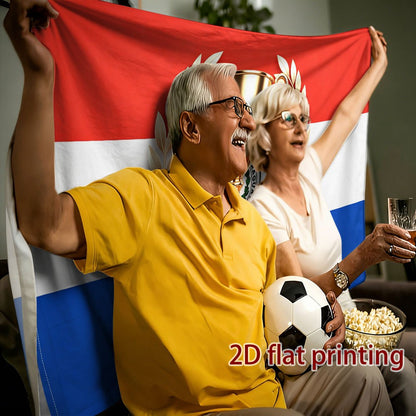 Paraguay Football Style Polyester Fan Banner for Sports & Parties