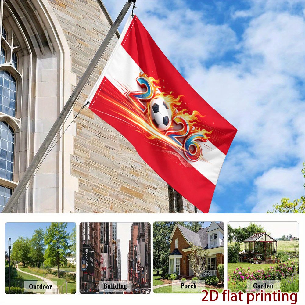 Austria 2026 Football Fan Flag 2D Flat Printed Polyester