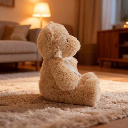 Cartoon Teddy Bear Plush Toy Cute Soft Stuffed Bear Dolls Funny Interactive Doll Cozy Home Sofa Decor Plush for Bedroom Desk Decoration Items Gift for Family and Friends