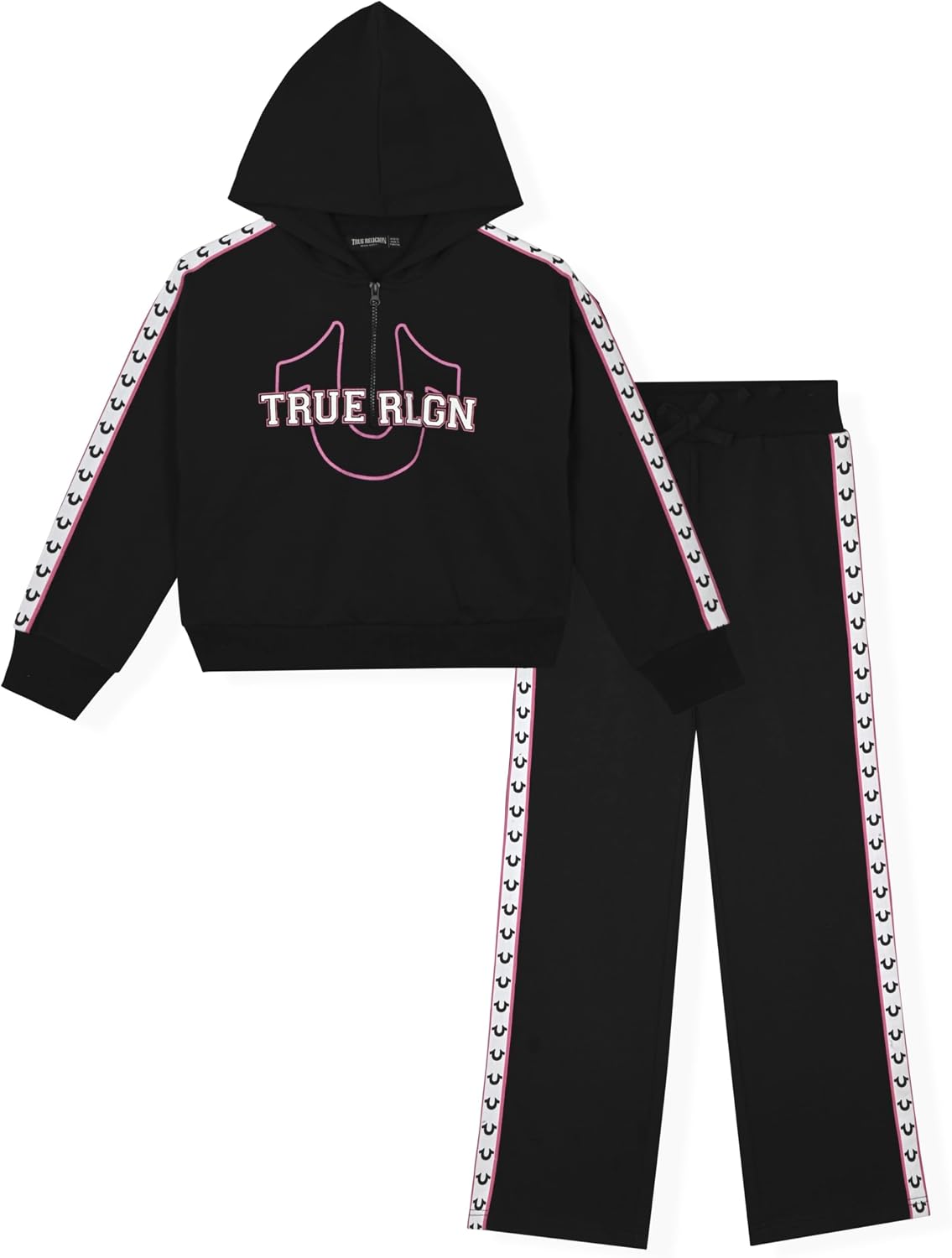 Girls Fleece Hooded Jogger Set – Zip Hoodie & Sweatpants