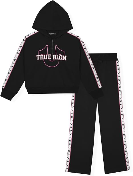 Girls Fleece Hooded Jogger Set – Zip Hoodie & Sweatpants