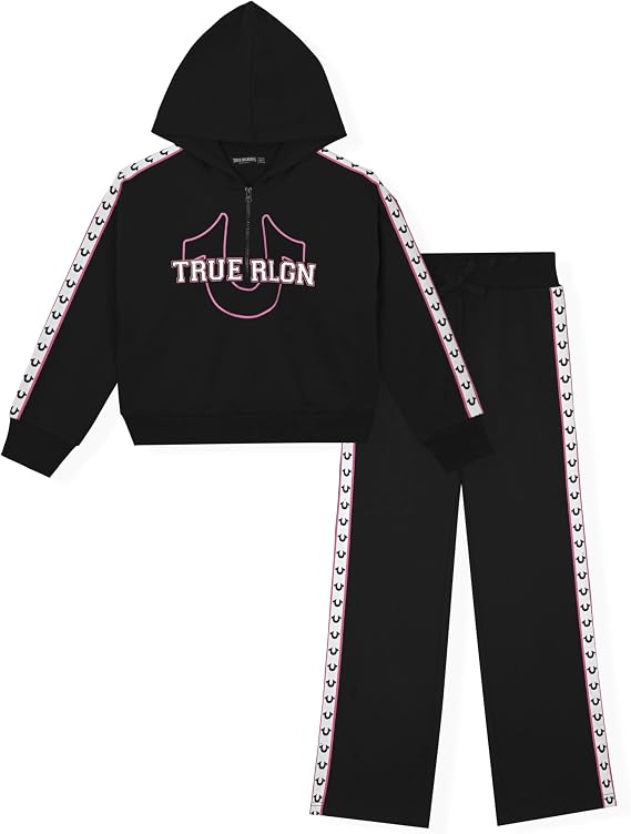 Girls Fleece Hooded Jogger Set – Zip Hoodie & Sweatpants