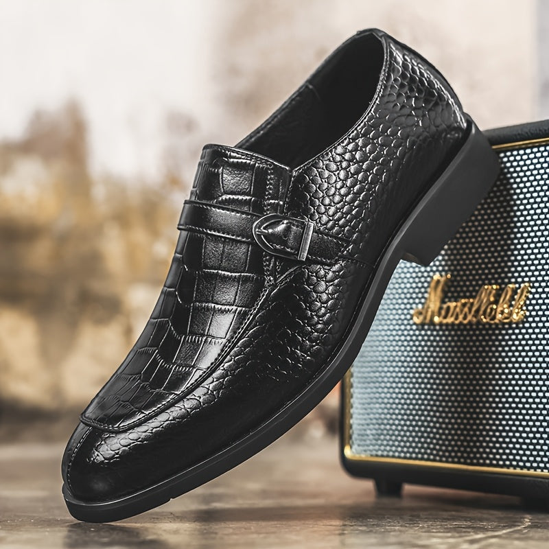 Men's Casual Business Lace-Up Shoes All-Season PU Leather