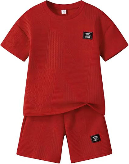 Boys Summer Short Sleeve Top & Shorts Set Casual Outfit