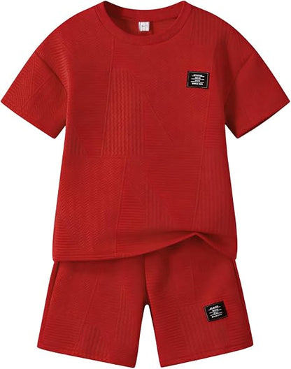 Boys Summer Short Sleeve Top & Shorts Set Casual Outfit