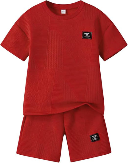 Boys Summer Short Sleeve Top & Shorts Set Ages 6-12