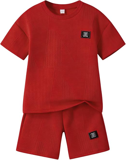 Boys Summer Short Sleeve Top & Shorts Set Casual Outfit