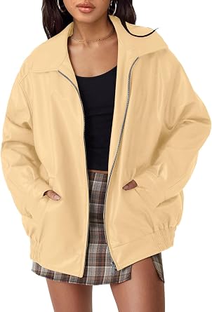 Women's Oversized Faux Leather Jacket for Fall & Winter