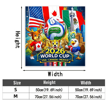FIFA World Cup 2026 Maple Clutch Square Scarf - USA Canada Mexico