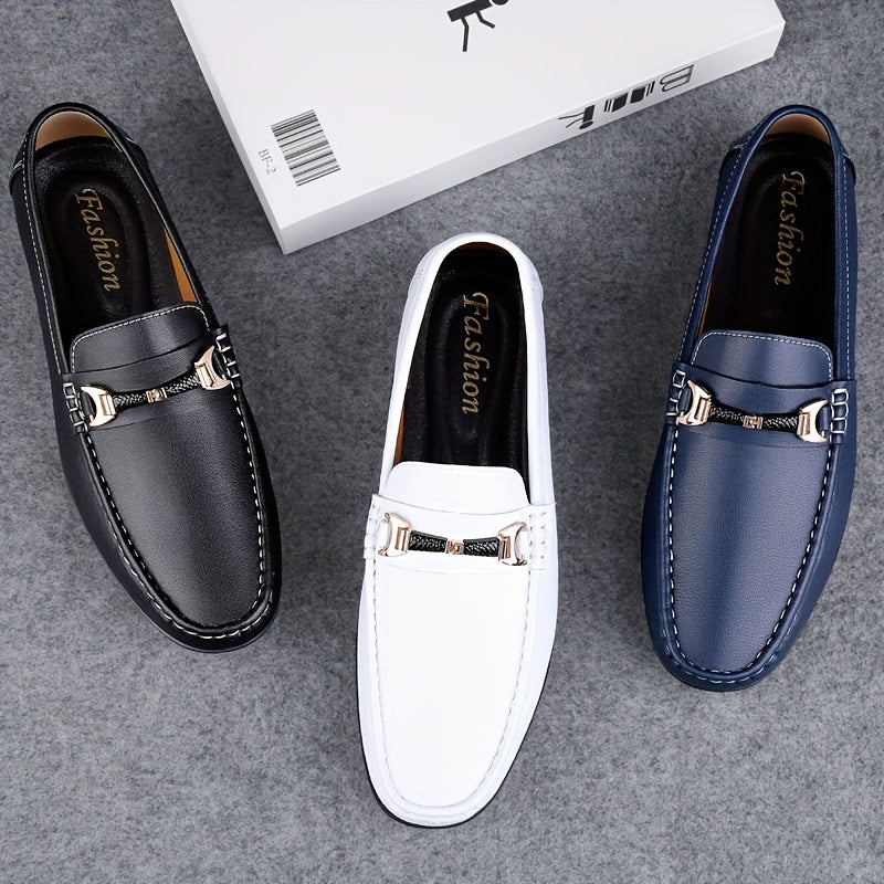 Men's Slip-On Loafers Leather Driving Shoes Business Casual