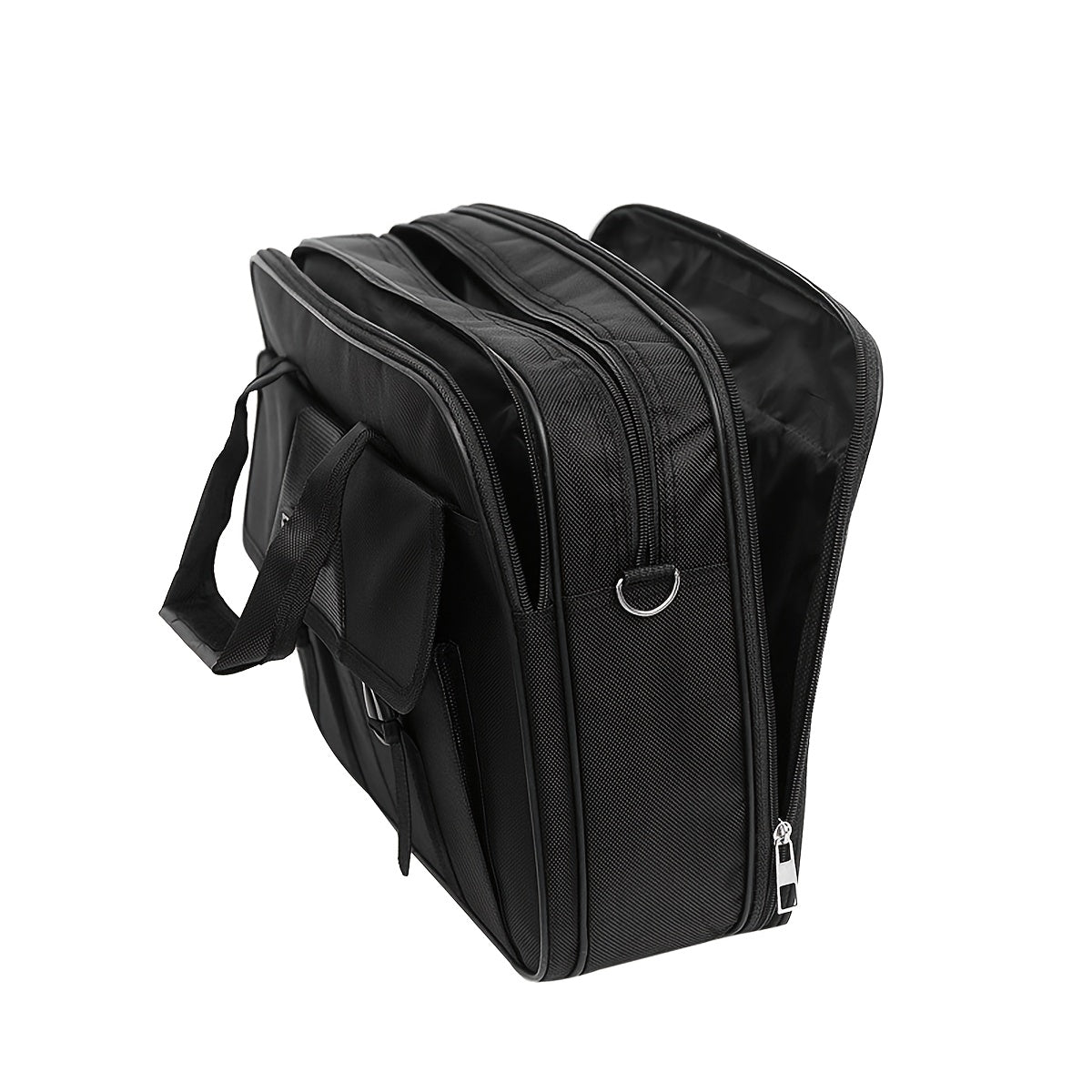 Large Capacity Polyester Briefcase Shoulder Bag with Zipper