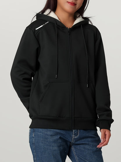 Women'S Heavyweight Winter Jacket - Thermal Insulated Cold Weather Coat with Full-Zip Closure, Large Front Pockets - Purple Outerwear for Everyday & Formal Events - Non-Stretchy Polyester Fabric - Easy-Care Ladies Outerwear,