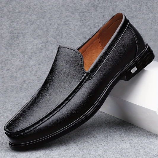 Men's Comfortable Slip-On Loafers with Rubber Sole, Vintage Style