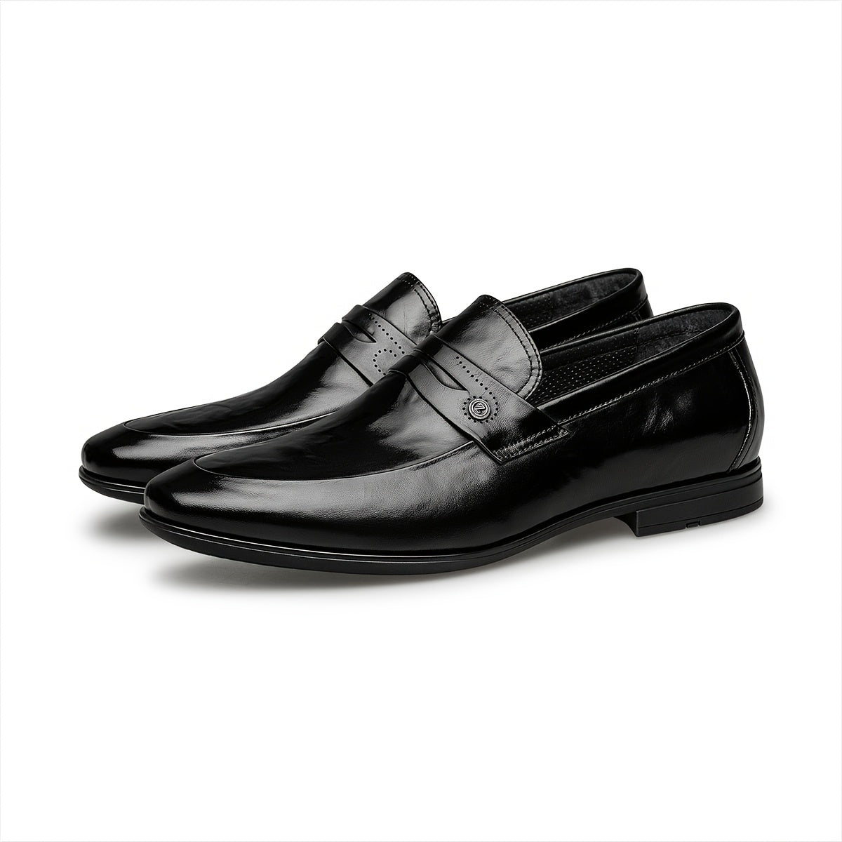 Men's Genuine Leather Slip-On Dress Shoes Casual Minimalist Style