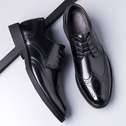 Men's Business Casual Oxford Shoes with Breathable PU Upper