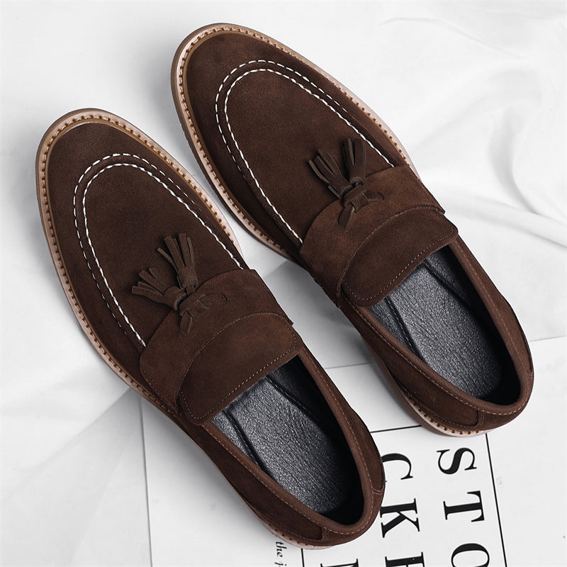 Men's Tassel Loafers Business Casual Slip-On Dress Shoes