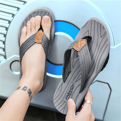 Men's Casual Summer Beach Sandals with Fabric Upper