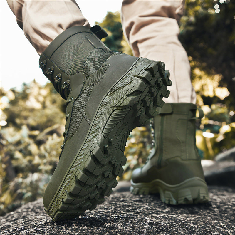 Men's All-Season Hiking Boots with Anti-Slip Rubber Soles