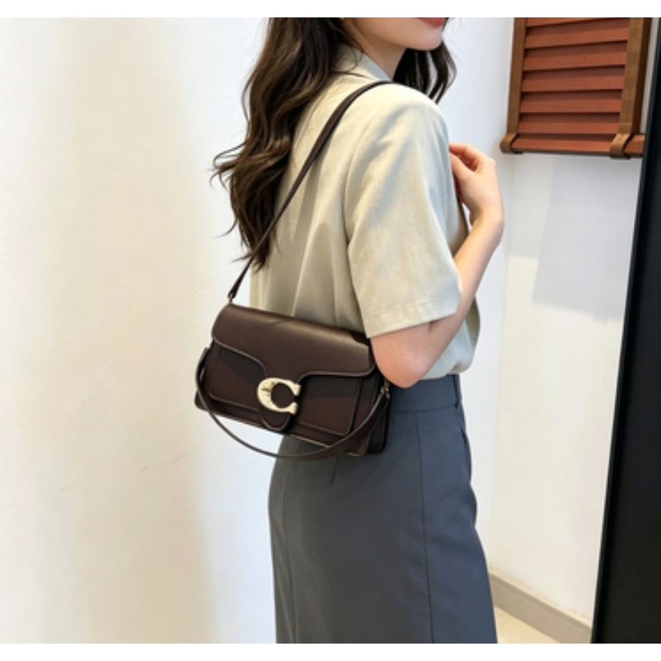 Women’s Minimalist Small PU Leather Square Crossbody Bag