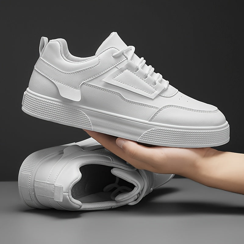Men'S Stylish Low-Top Sneakers - Comfortable, Versatile Lace-Up with Durable PVC Sole, Ideal for Outdoor Activities, Casual Wear, and Skateboarding, Casual Footwear   Minimalist Design   Comfortable Footwear