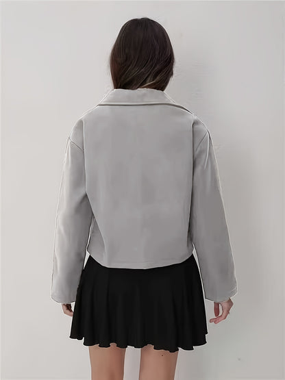 Women'S Olive Green Bomber Jacket with Zipper Front, Long Sleeves, and Pockets - Casual Style, All-Season Wear, Polyester Blend, Machine Washable, Casual Outerwear | Zippered Jacket | Polyester Blend Jacket, High Neck Hoodie/