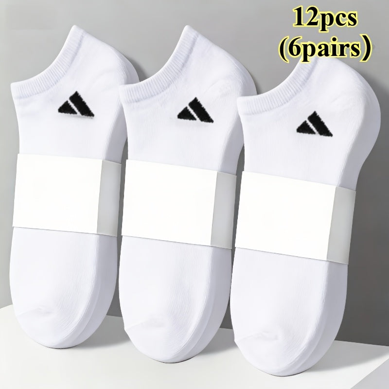 Unisex Invisible Sports Socks 3 or 6 Pairs Moisture-Wicking