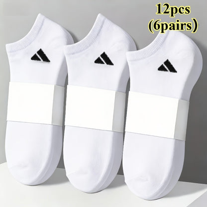 Unisex Invisible Sports Socks 3 or 6 Pairs Moisture-Wicking
