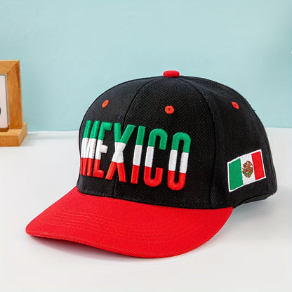 Men's Casual Baseball Cap with Mexican Alphabet Embroidery